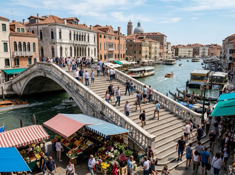 Rialto Bridge at midday