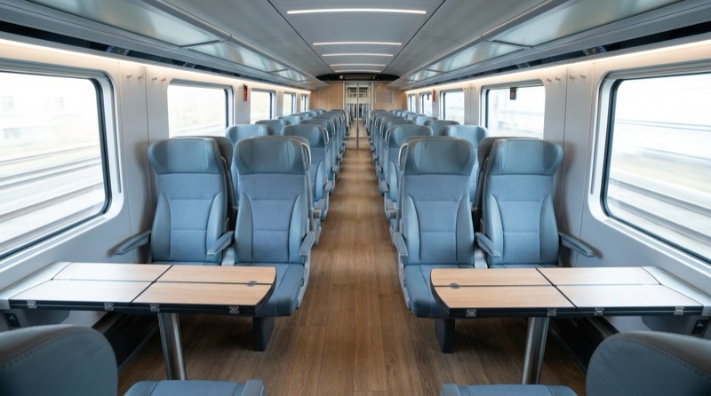 Standard class interior with 2+2 seating