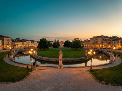 Padua's Prato della Valle at dusk